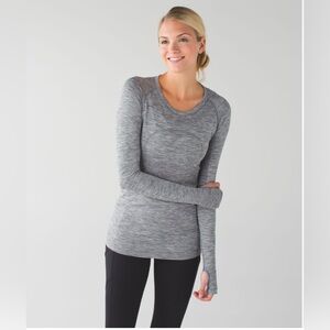 Lululemon Swiftly Tech Long Sleeve Crew - Heathered Slate